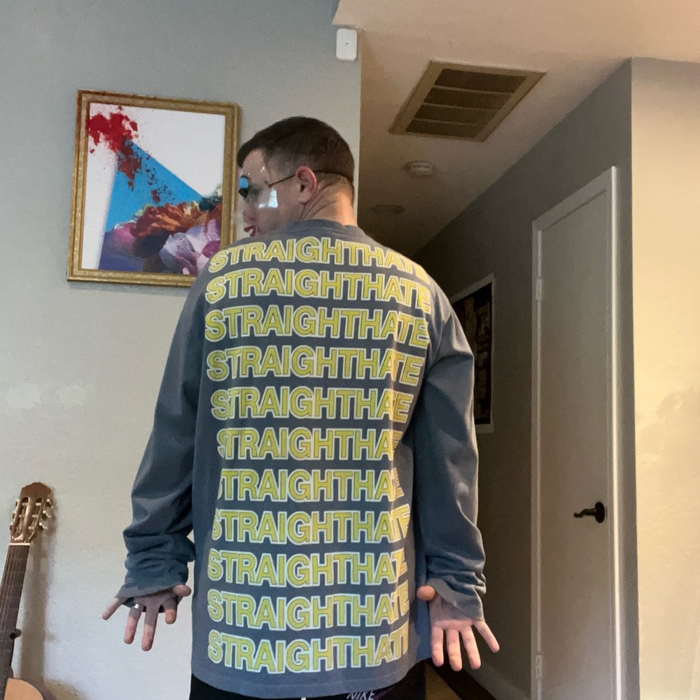Vetements Gray and Yellow Long Sleeve Tee